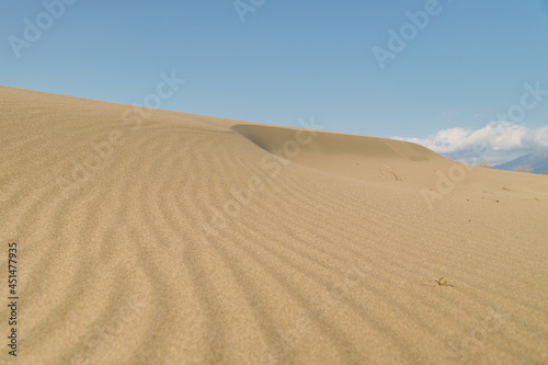 Sand Dunes In Desert. Dry climate, global warming
