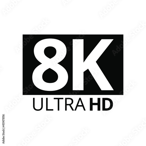 8K UHD logo vector png