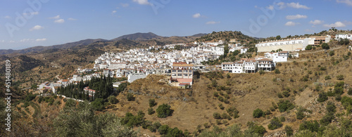 Panoramic view of the white village of Almogia in Malaga province, Andalusia, Spain photo