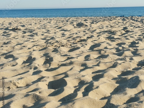 Sandbank in Porto Portugal very beautiful sand by the ocean photo
