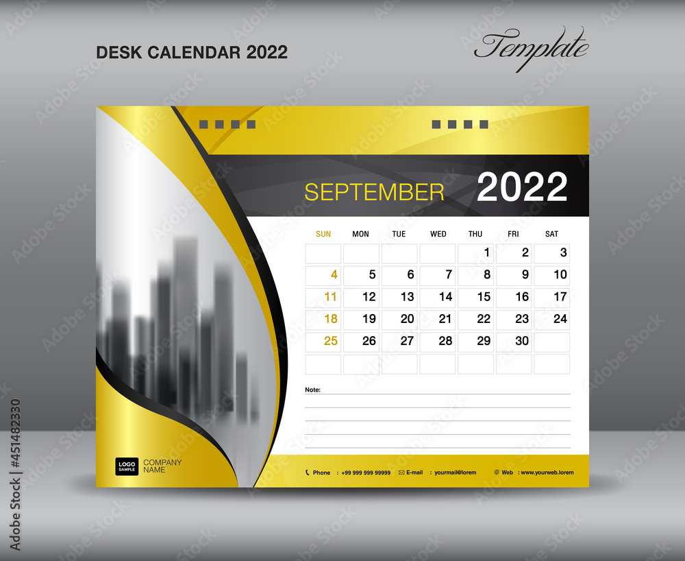 September 2022 Desktop Calendar Desk Calendar 2022 Template On Gold Backgrounds Luxurious Concept, September  Template, Wall Calendar 2022 Design, Planner, Printing Graphic,  Advertisement, Creative Calendar Design, Vector Eps10 Stock Vector | Adobe  Stock