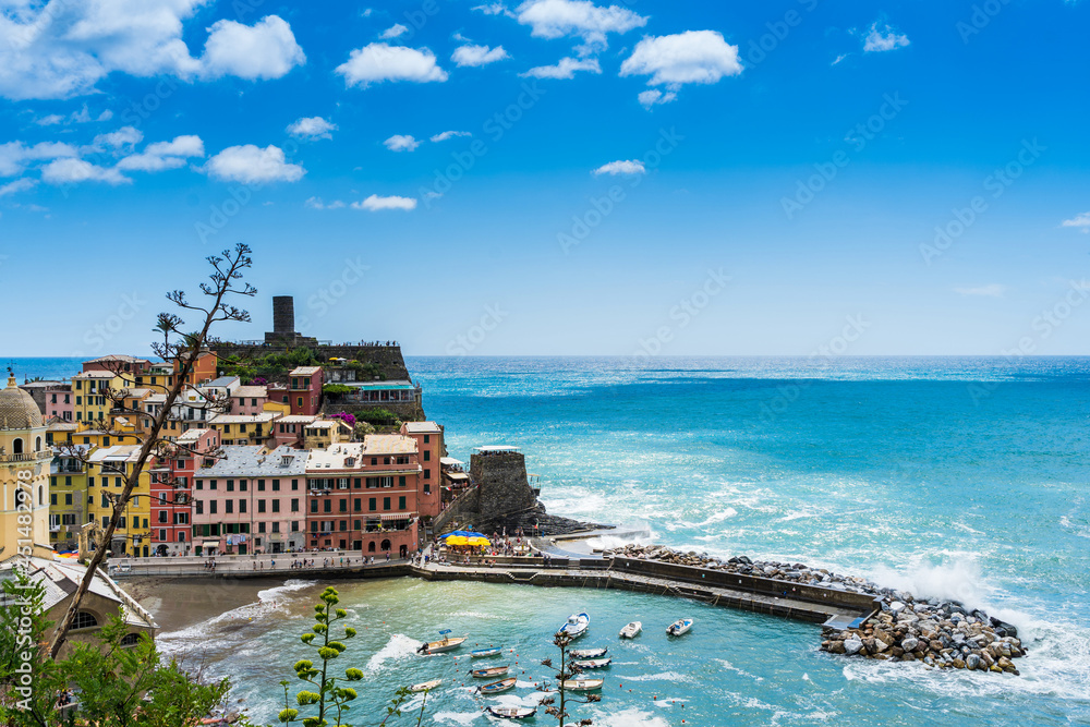 panoramic view of a village in the Cinque Terre