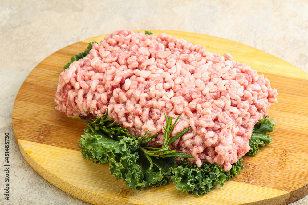 Raw pork minced meat for cooking Raw pork minced meat for cooking