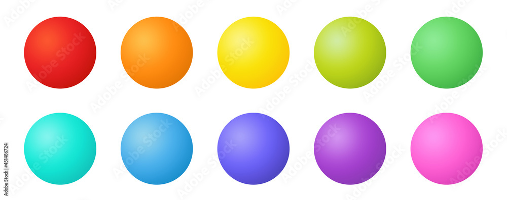sphere color render set icon background