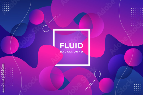 Fluid abstract colorful dynamic background. Trendy gradient shapes composition. fluid wave abstract background Premium Vector.