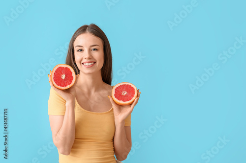 Beautiful young woman with ...