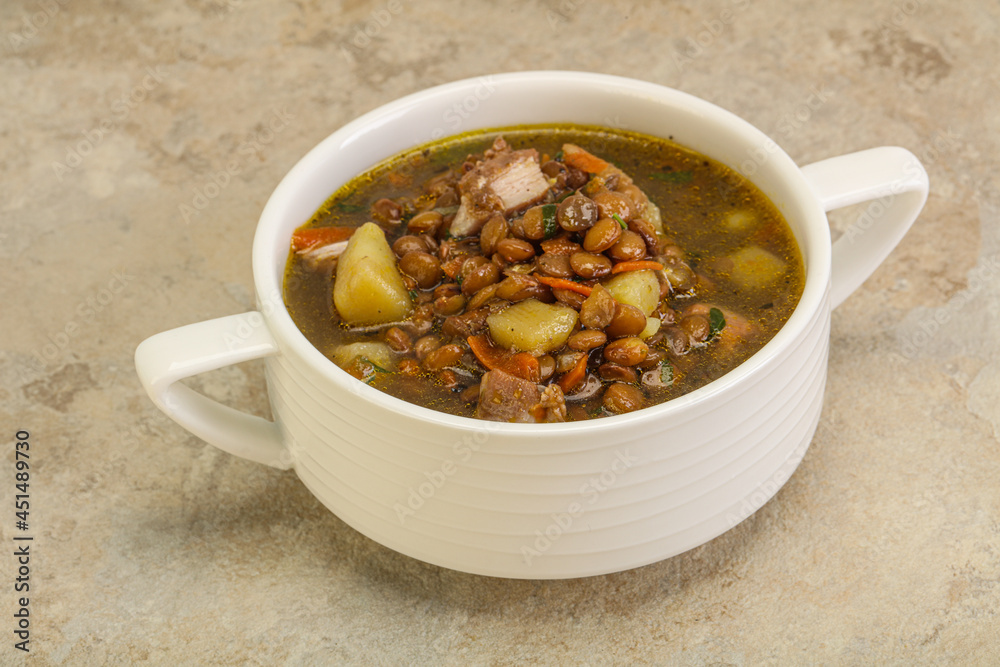 Lentil soup with chicken and vegetables Lentil soup with chicken and vegetables