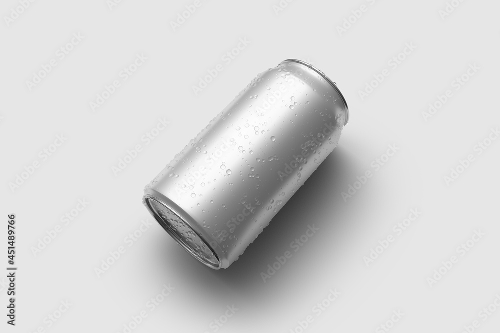 350ml Energy drink soda can mockup template with water droplets, isolated on light grey background. High resolution. 350ml Energy drink soda can mockup template with water droplets, isolated on light grey background. High resolution.