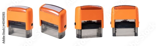 Foto A plastic stamp for stamping letters and official prints