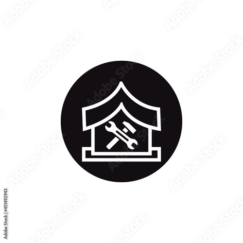 work station and repair home icon