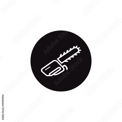 Electric saw blade icon vector