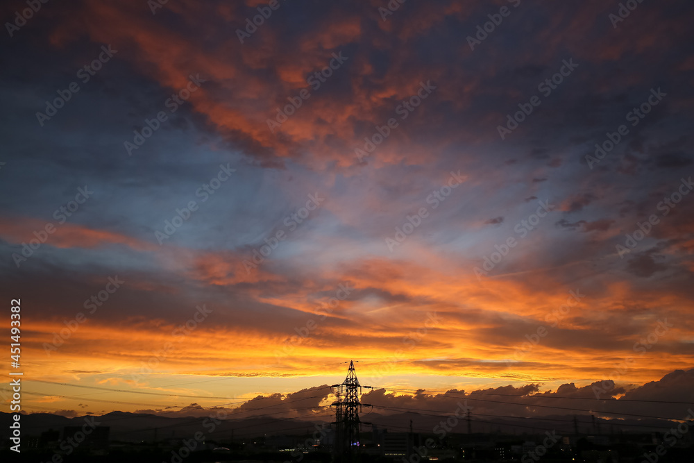 東京の夕焼け空（5月）