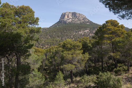 Scenic view of peak Morron de Espuna in Sierra Espuna national park, Totana district, Murcia, Spain photo