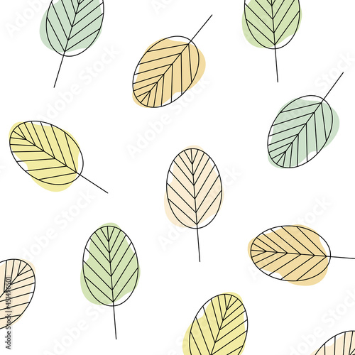 elegant seamless pattern with abstract leaf for your design