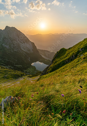 Allgäu unterer Gaisalpsee Sonnenuntergang