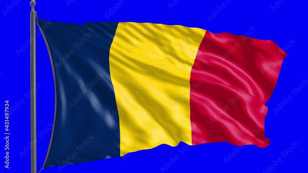 Flag of Chad with alpha channel.