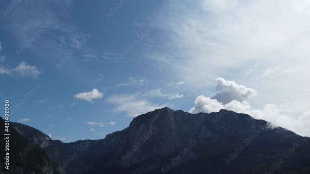 Beautiful sky with clouds for sky replacement - travel photography by drone