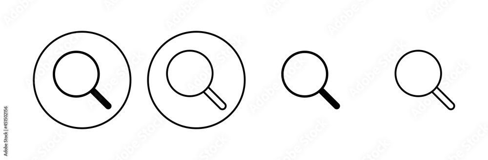 Search icon set. search magnifying glass icon - obrazy, fototapety, plakaty 