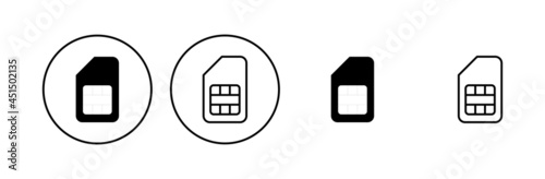 Sim card icon set. dual sim card icon vector