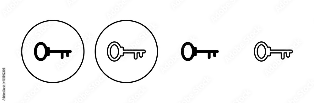 Key icon set. Key vector icon. Key symbol Key icon set. Key vector icon. Key symbol