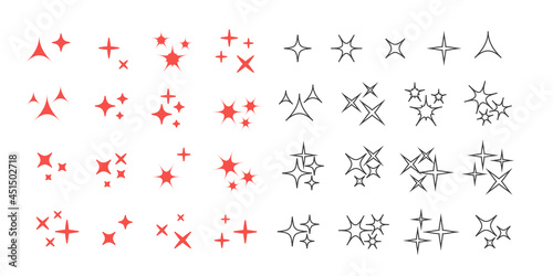 Sparkles, glowing light effect stars and bursts. Bright firework, decoration twinkle, shiny flash