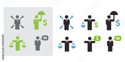 Business policies icons. Business vector icons set