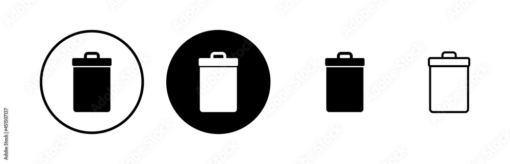 Trash icons set. trash can icon. Delete icon vector Trash icons set. trash can icon. Delete icon vector