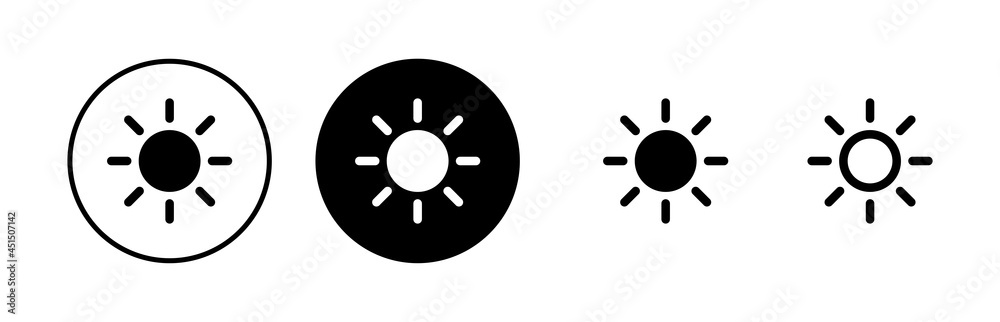 Sun icons set. Sun vector icon Sun icons set. Sun vector icon