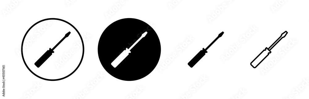 Screwdriver icons set. Screwdriver vector icon Screwdriver icons set. Screwdriver vector icon