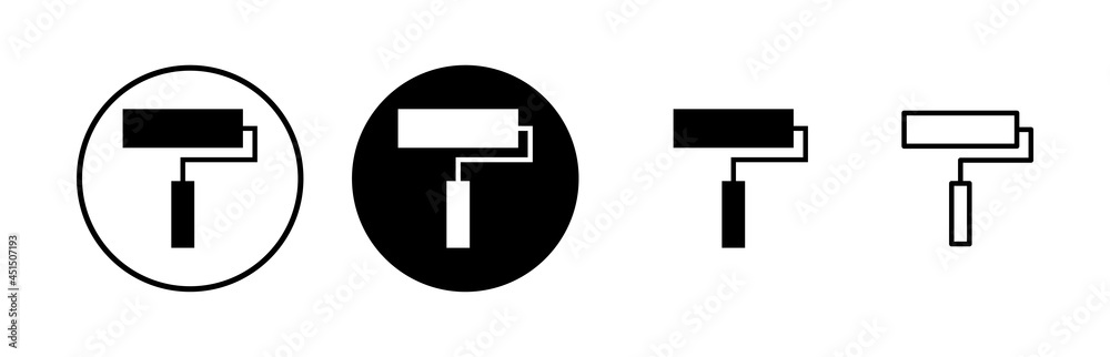 Paint icons set. Paint brush vector icon. Paint roller icon Paint icons set. Paint brush vector icon. Paint roller icon
