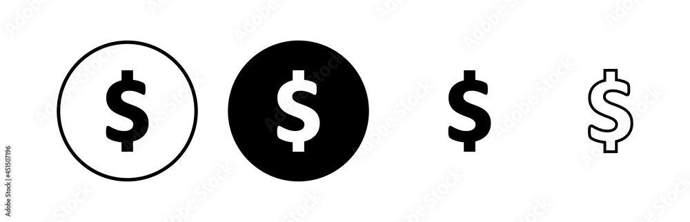 Money icons set. Money vector icon. Dollar icon Money icons set. Money vector icon. Dollar icon
