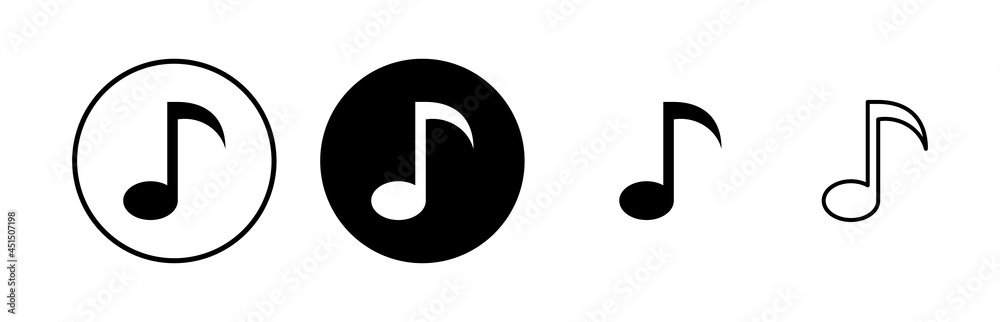 Music icons set, music vector icon, Melody, song, note, sound, audio sign Music icons set, music vector icon, Melody, song, note, sound, audio sign