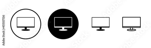 TV vector icons set. Television icon