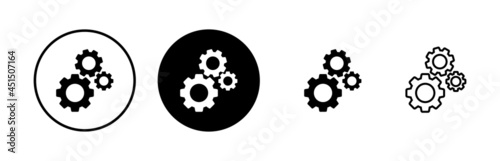 Setting Icons set. Setting vector icon. Cog Settings Icon Symbol. Gear