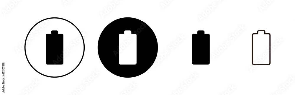 Battery icons set. Battery vector icon Battery icons set. Battery vector icon