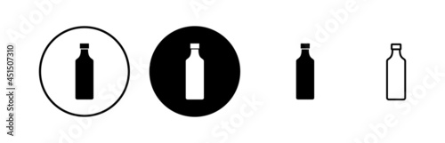 Bottle icons set. Bottle icon in trendy flat design