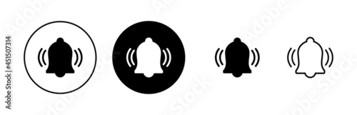 Bell Icons set. Notification symbol. Bell vector icon