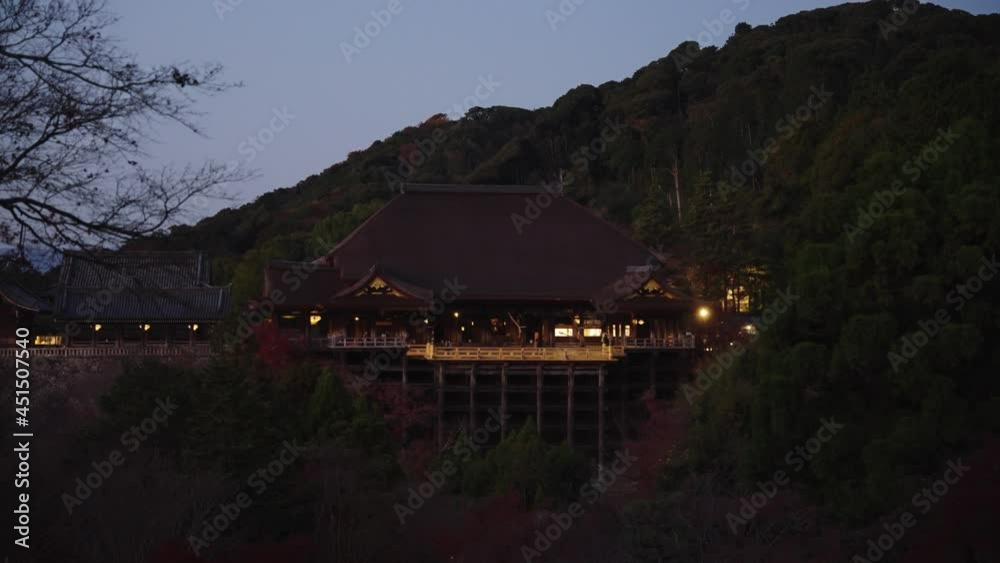 Wide shot of Kiyomizu-Dera, The Pure Water Temple, Kyoto Japan Wide shot of Kiyomizu-Dera, The Pure Water Temple, Kyoto Japan