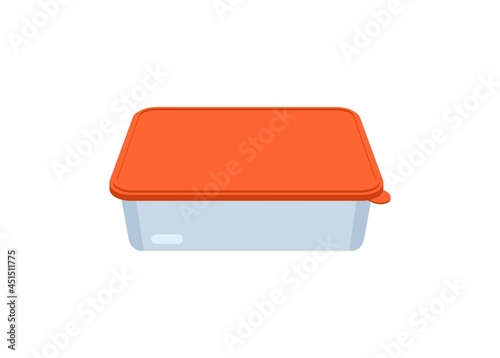 Lunch box. Simple flat illustration.
