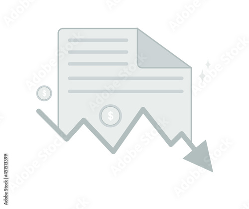 design about salary drop icon