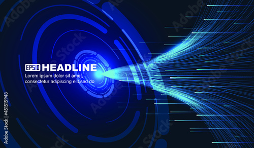 Luminescent ray and rotating disk network technology background.