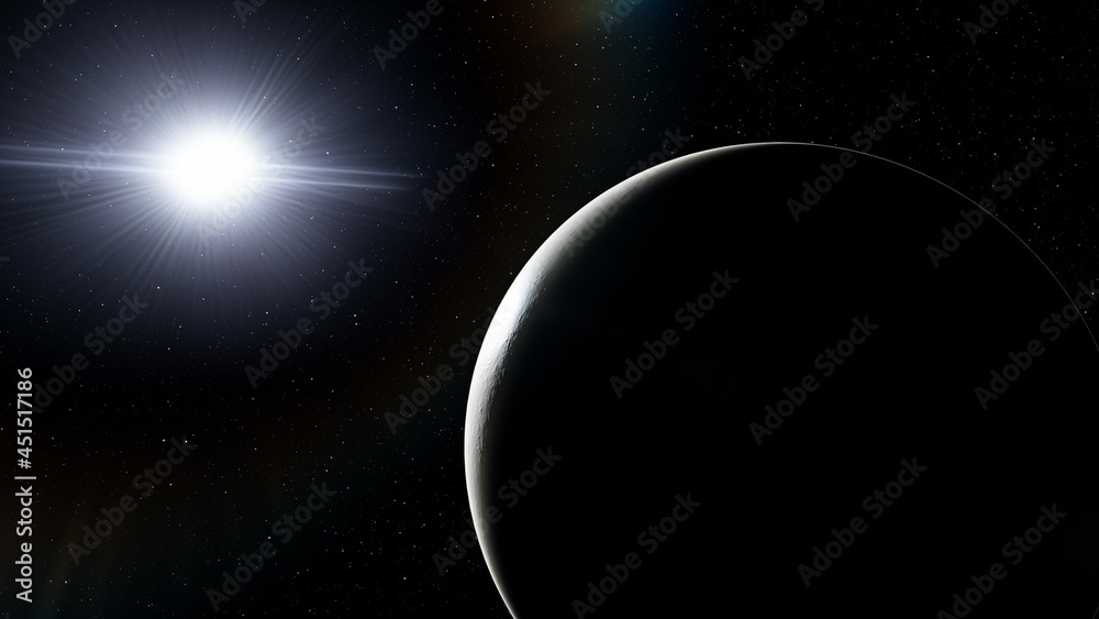 Alien Planet in the outer space. 3d rendering