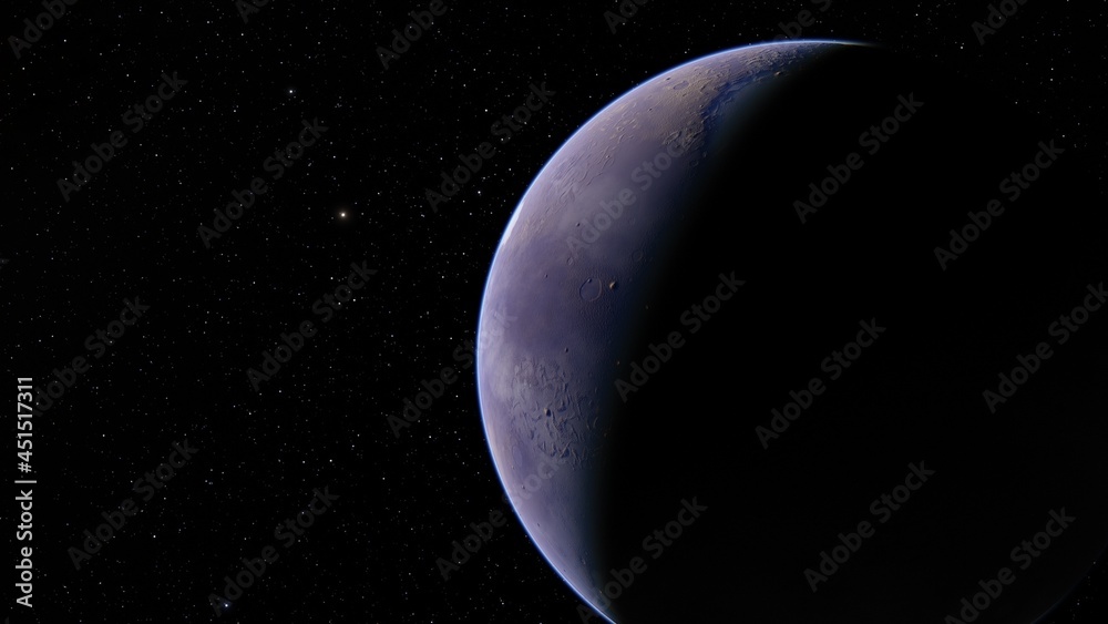 Fototapeta premium Alien Planet in the outer space. 3d rendering