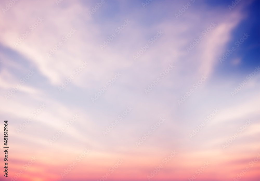 Sunset and cloudy blue sky wallpaper