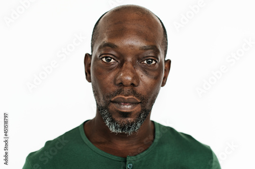 Worldface-Congolese man in a white background
