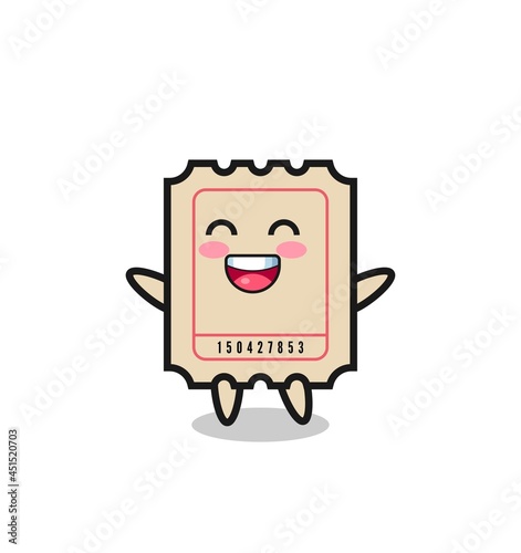 happy baby ticket cartoon character