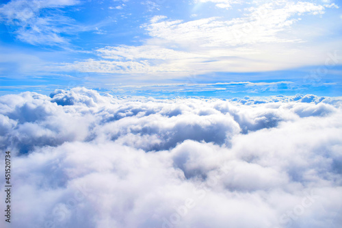 View of the clouds from above, looking down.