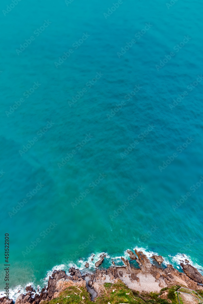 Aerial photography of coastline reef