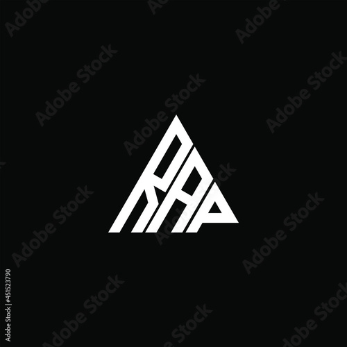 RAP letter logo creative design. RAP unique design