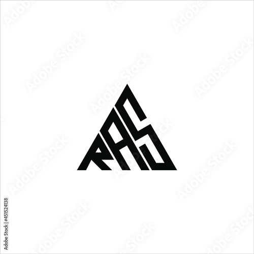 RAS letter logo creative design. RAS unique design